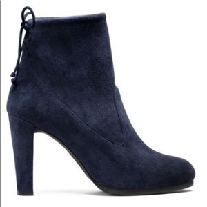 Stuart Weitzman Midnight Blue Suede Booties